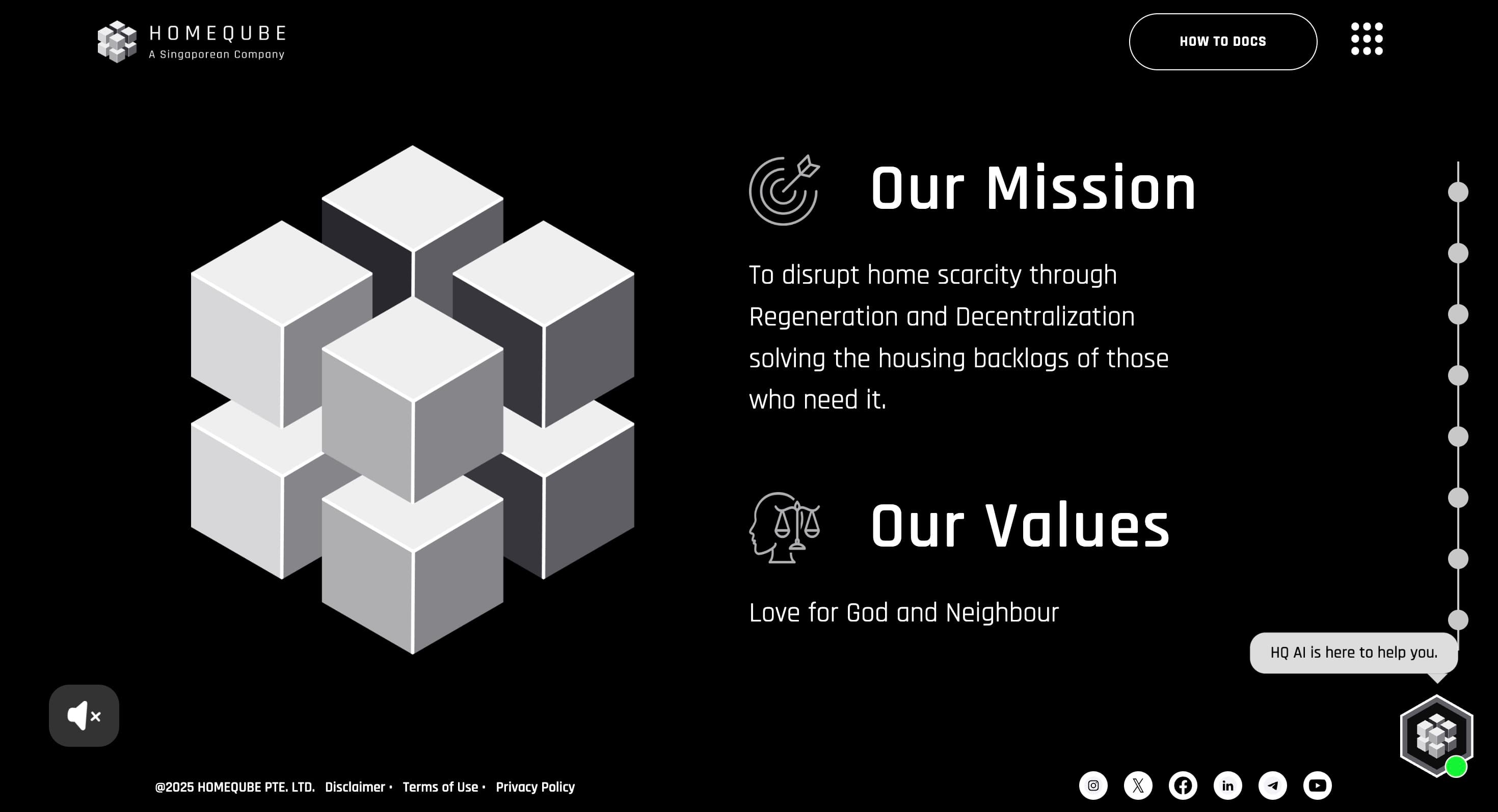 Homeqube user interface - AI and blockchain powered platform that allows users to bid and build homes thru gamification.