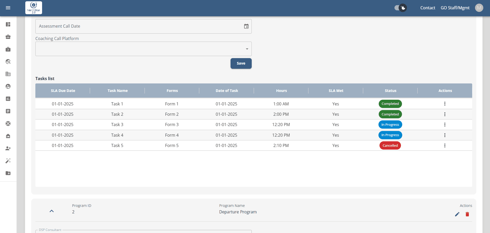 NorthStar CRM mobile view - NorthStar CRM is a CRM system used by one of the leading and trusted destination services in the USA to manage their clients and orders.